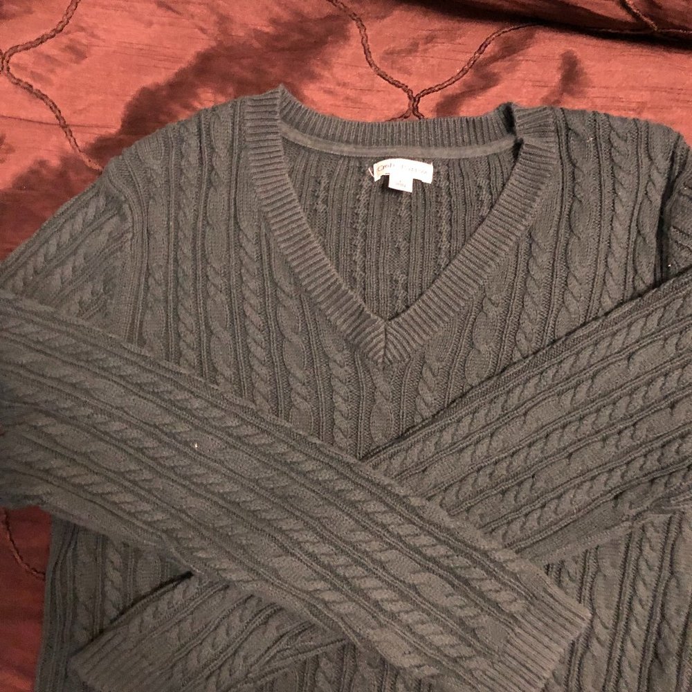 V-neck Cable Sweater!